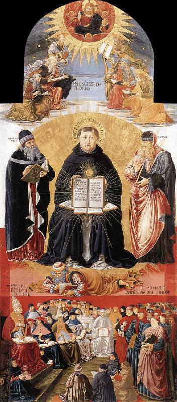 GOZZOLI, Benozzo Triumph of St Thomas Aquinas fg China oil painting art